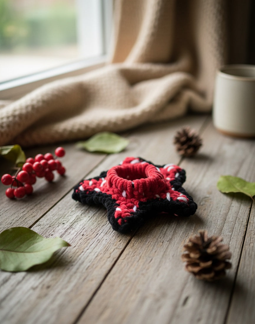 Handgehäkeltes Demogorgon-Scrunchie