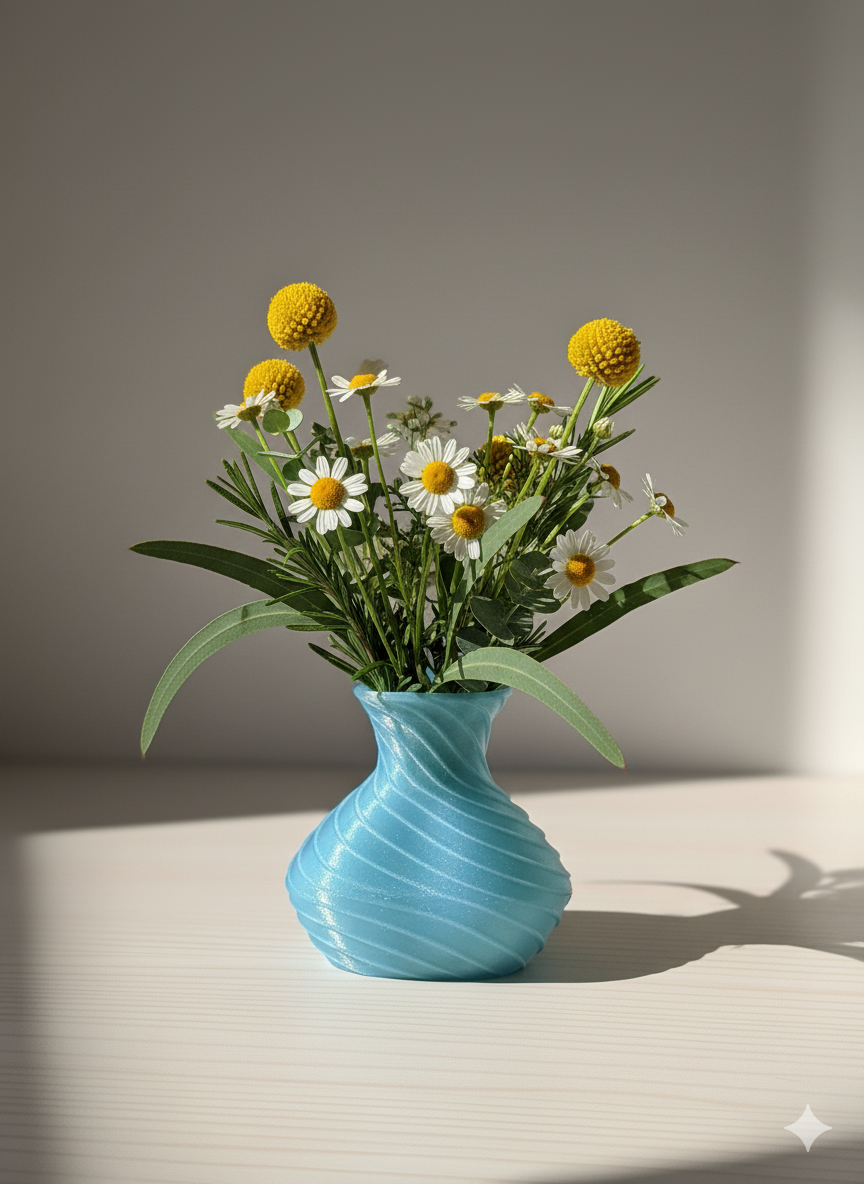 Bulky - stylische Vase, bauchig und außergewöhnlich - 3D Druck